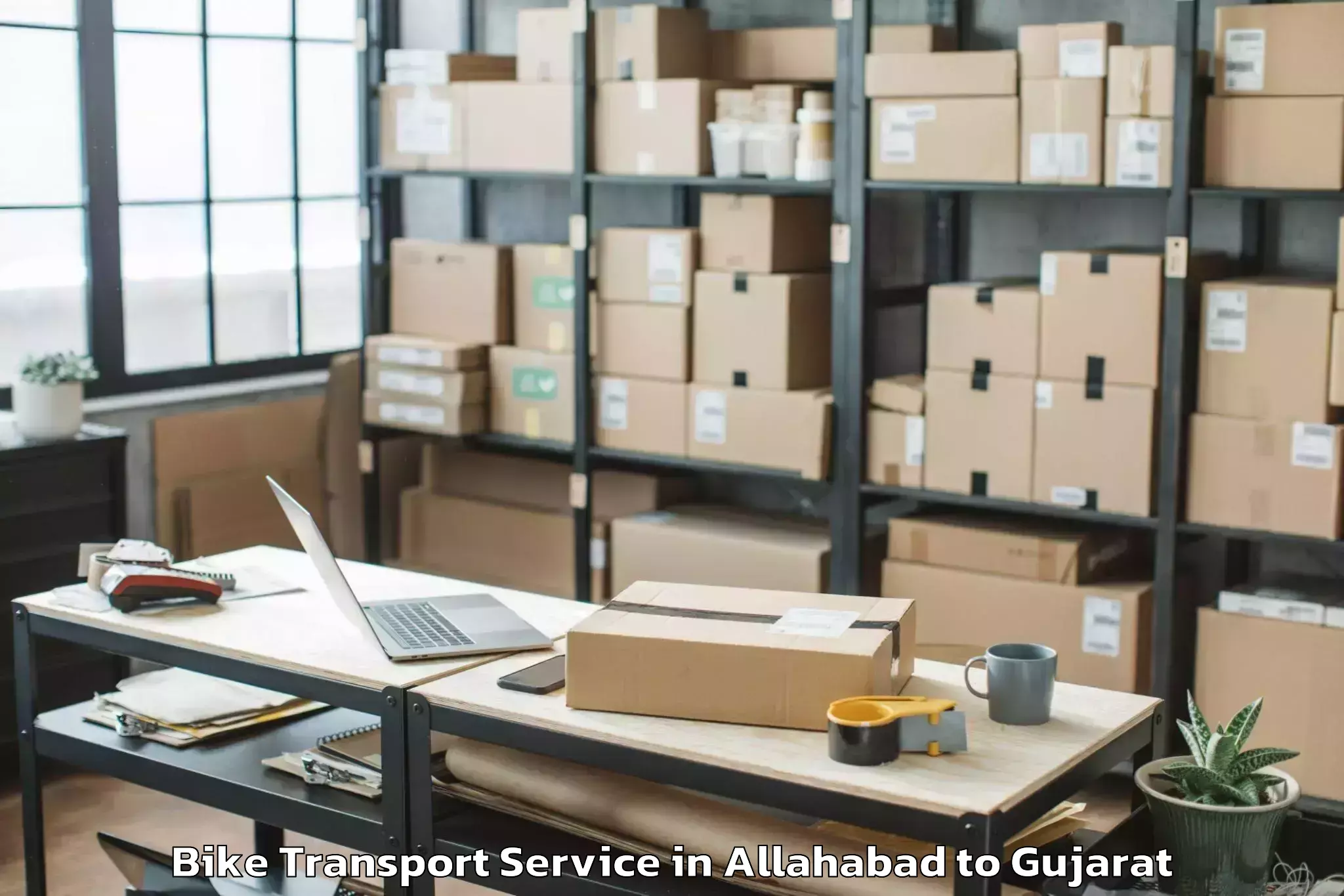 Quality Allahabad to Vapi Bike Transport